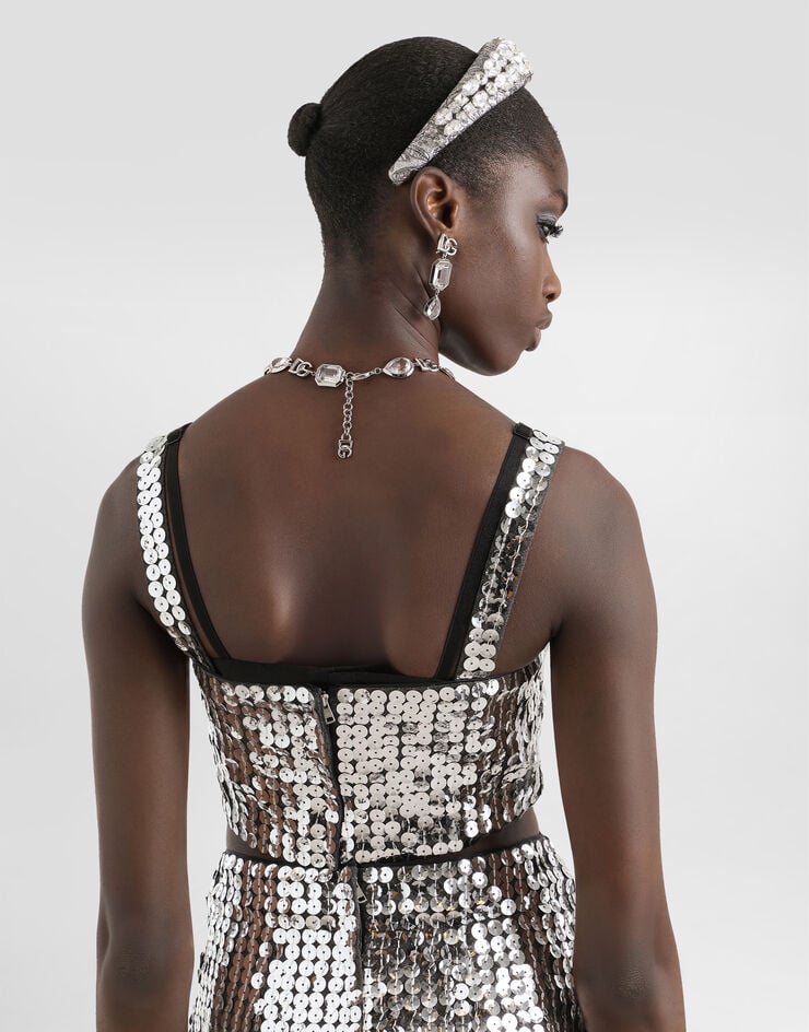 Dolce & Gabbana Sequin top Dolce & Gabbana Sequin top Silver F79AATFLSL3