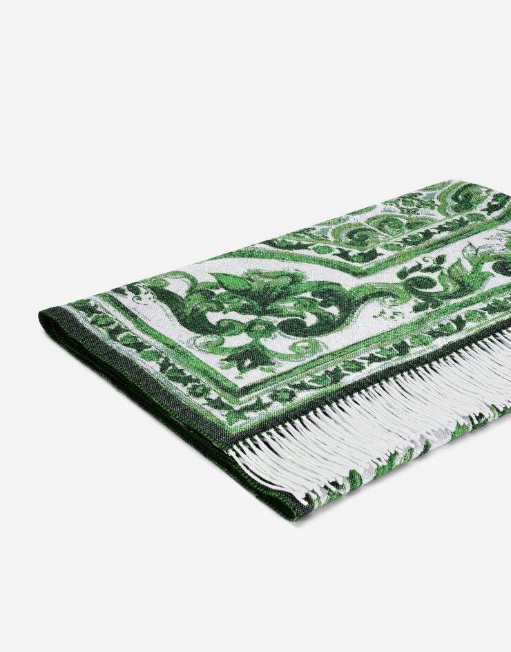 Dolce & Gabbana Cashmere Jacquard Blanket Multicolor TCE012TCAB0