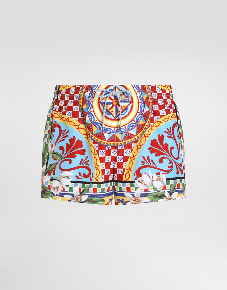 Dolce & Gabbana Carretto-print swim boxer shorts Dolce & Gabbana Carretto-print swim boxer shorts Multicolor M4A06TFPSIV