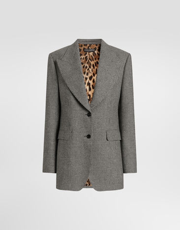 Dolce & Gabbana Glen plaid flannel single-breasted jacket Multicolor F2JCBTFQ2O5