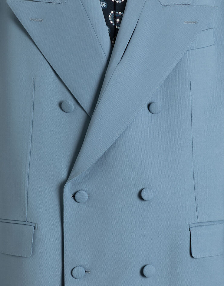 Dolce & Gabbana Double-breasted sinatra wool gabardine jacket Dolce & Gabbana Double-breasted sinatra wool gabardine jacket Black G2XE5TFUBG4