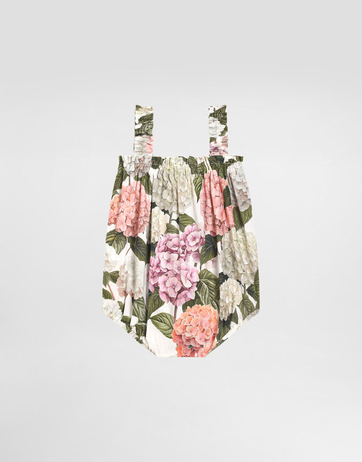Dolce & Gabbana Hydrangea-print poplin romper Multicolor L22O08HS5UG