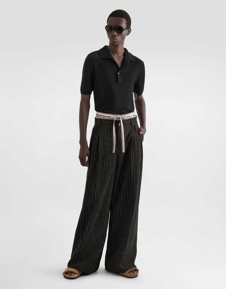 Dolce & Gabbana Cotton blend polo shirt Black GXZBHZJGMGX