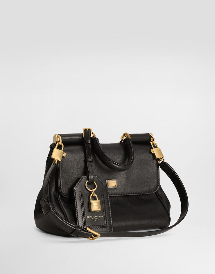 Dolce & Gabbana My Sicily handbag in plongé calfskin Black BB7781B7321