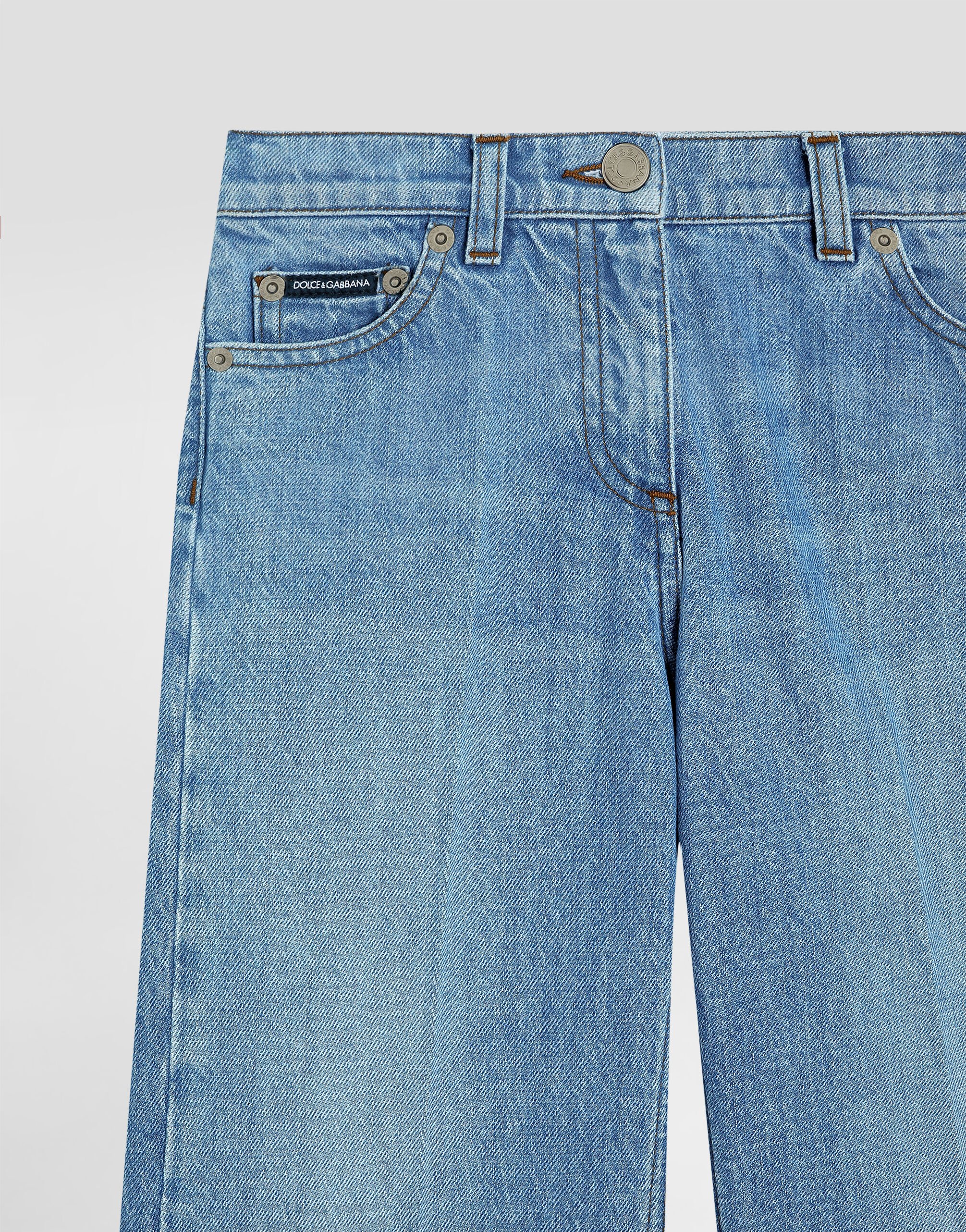 マルチカラーのガールズ 5-pocket denim jeans with branded tag