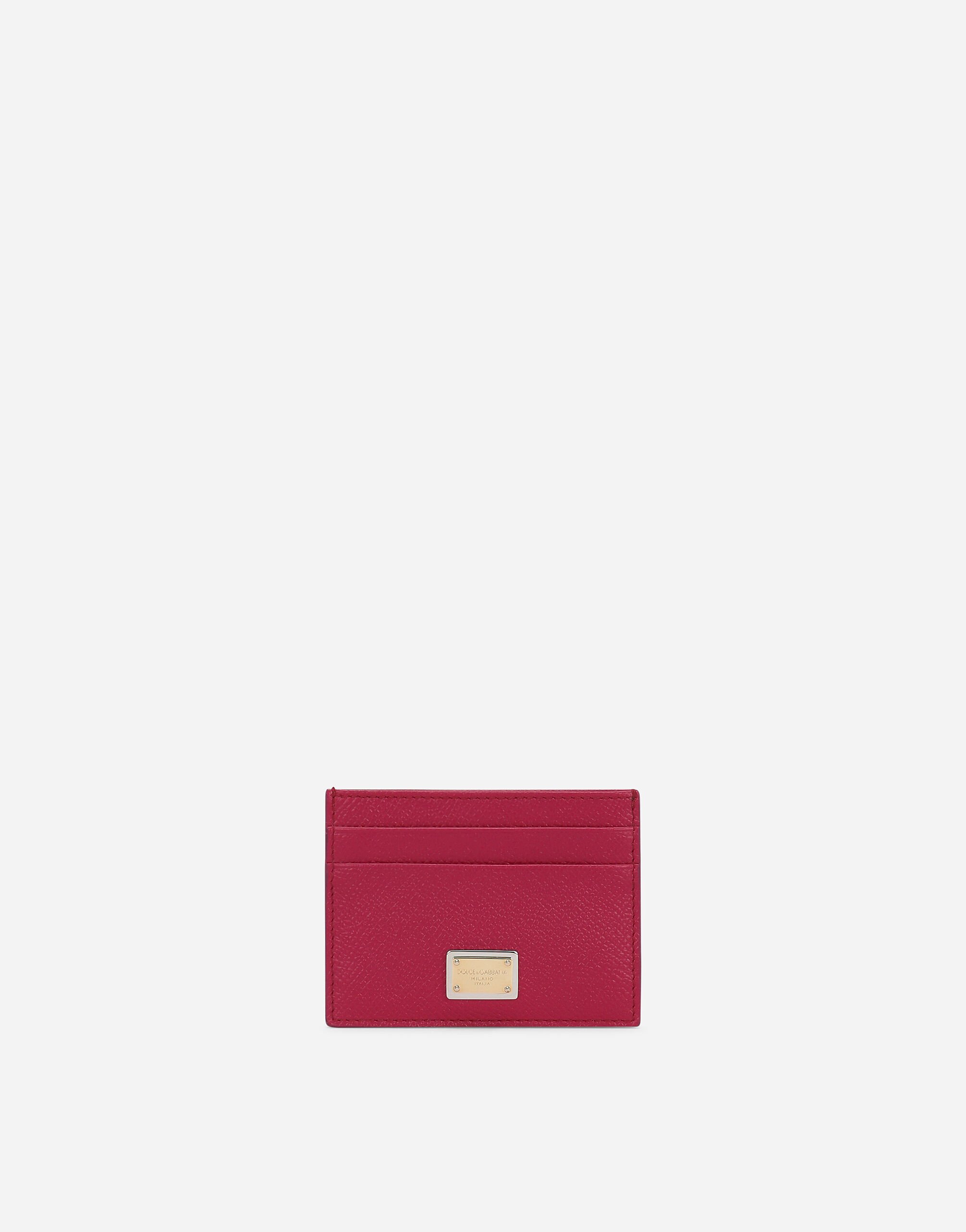 Dolce & Gabbana حافظة بطاقات من جلد عجل دوفين برتقالي BI1261AS204
