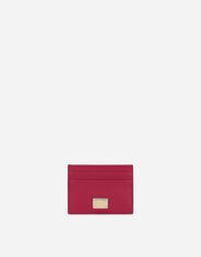 Dolce & Gabbana Dauphine calfskin card holder Pink BI0330AV967