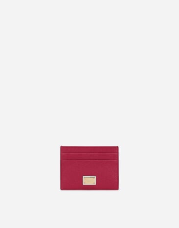 Dolce & Gabbana Porte-cartes en cuir de veau Dauphine Orange BI1261AS204