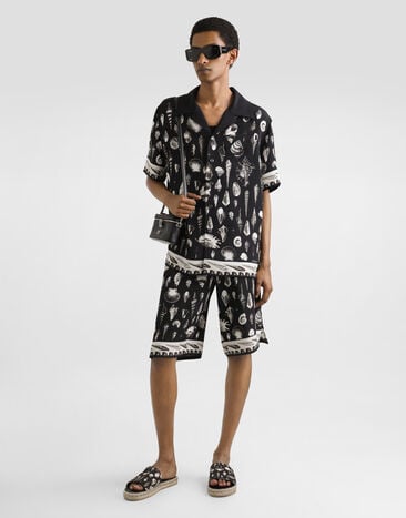 Dolce & Gabbana shell-print crêpe marocaine hawaii shirt Multicolor G5JH9THI1ZF