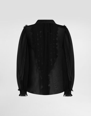 Dolce & Gabbana Chiffon shirt Black F5U02TFU1AT