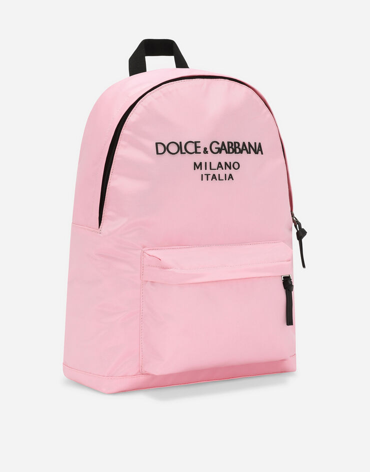 Dolce & Gabbana Zaino in nylon con logo Dolce&Gabbana Rosa EM0074AB124