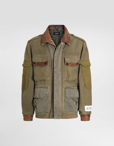 Dolce & Gabbana Cotton and lambskin jacket Brown G9CCLTG8OV5