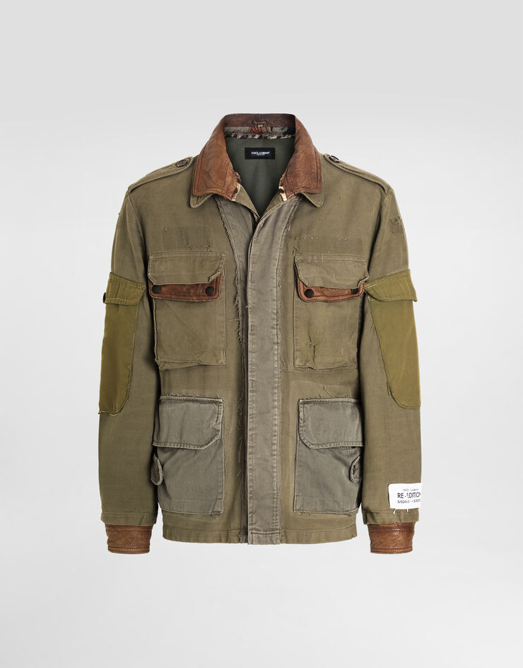 Dolce & Gabbana Cotton and lambskin jacket Brown G9CCLTG8OV5