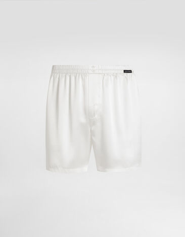 Dolce & Gabbana Silk satin boxer shorts White M3A12TON0EC
