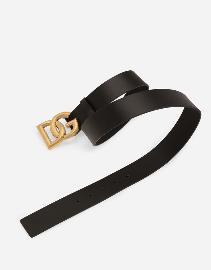 Dolce & Gabbana Lux leather belt with crossover DG logo buckle Multicolor BC4646AX622