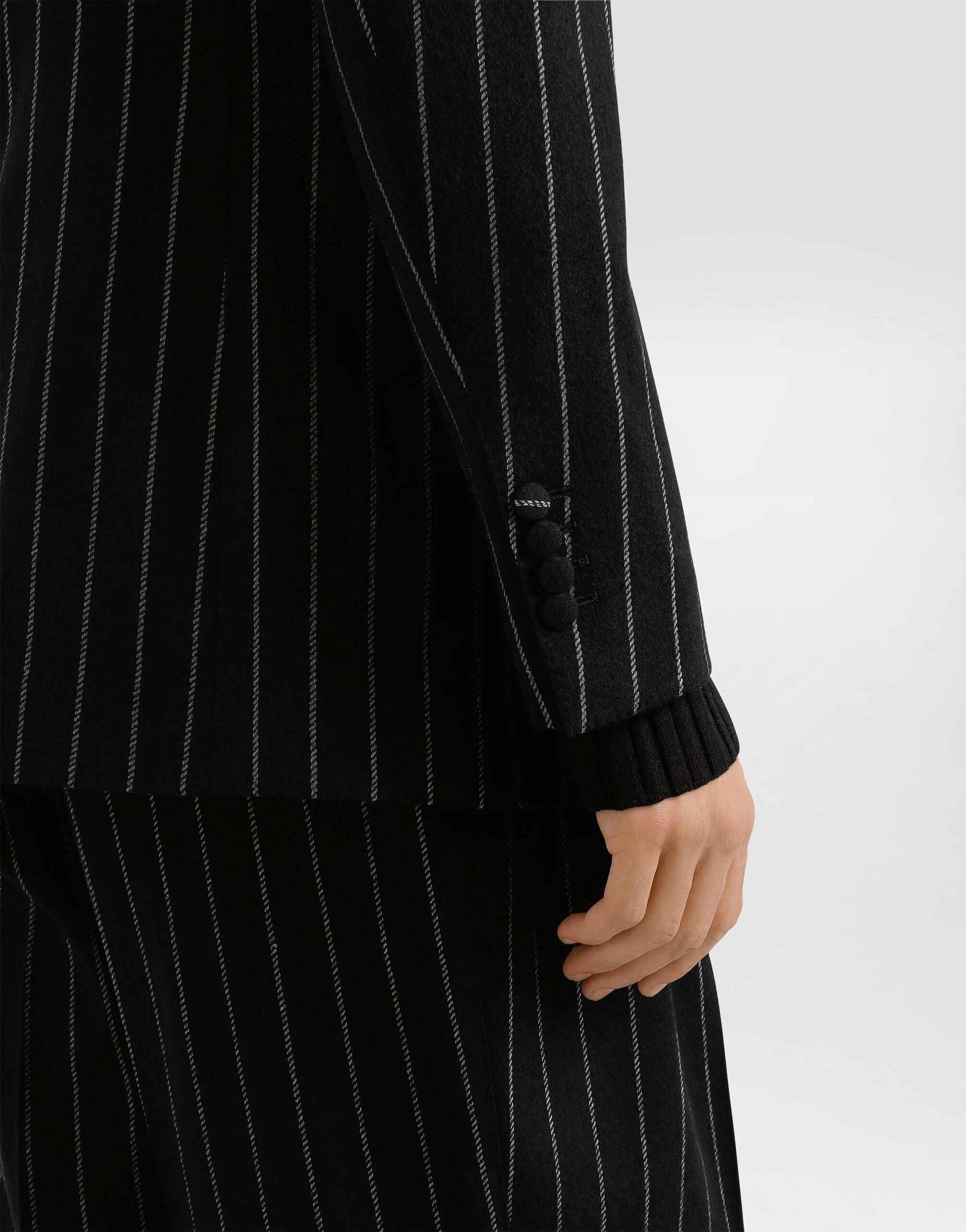 Single-breasted sicilia jacket in stripedwool in Multicolor for