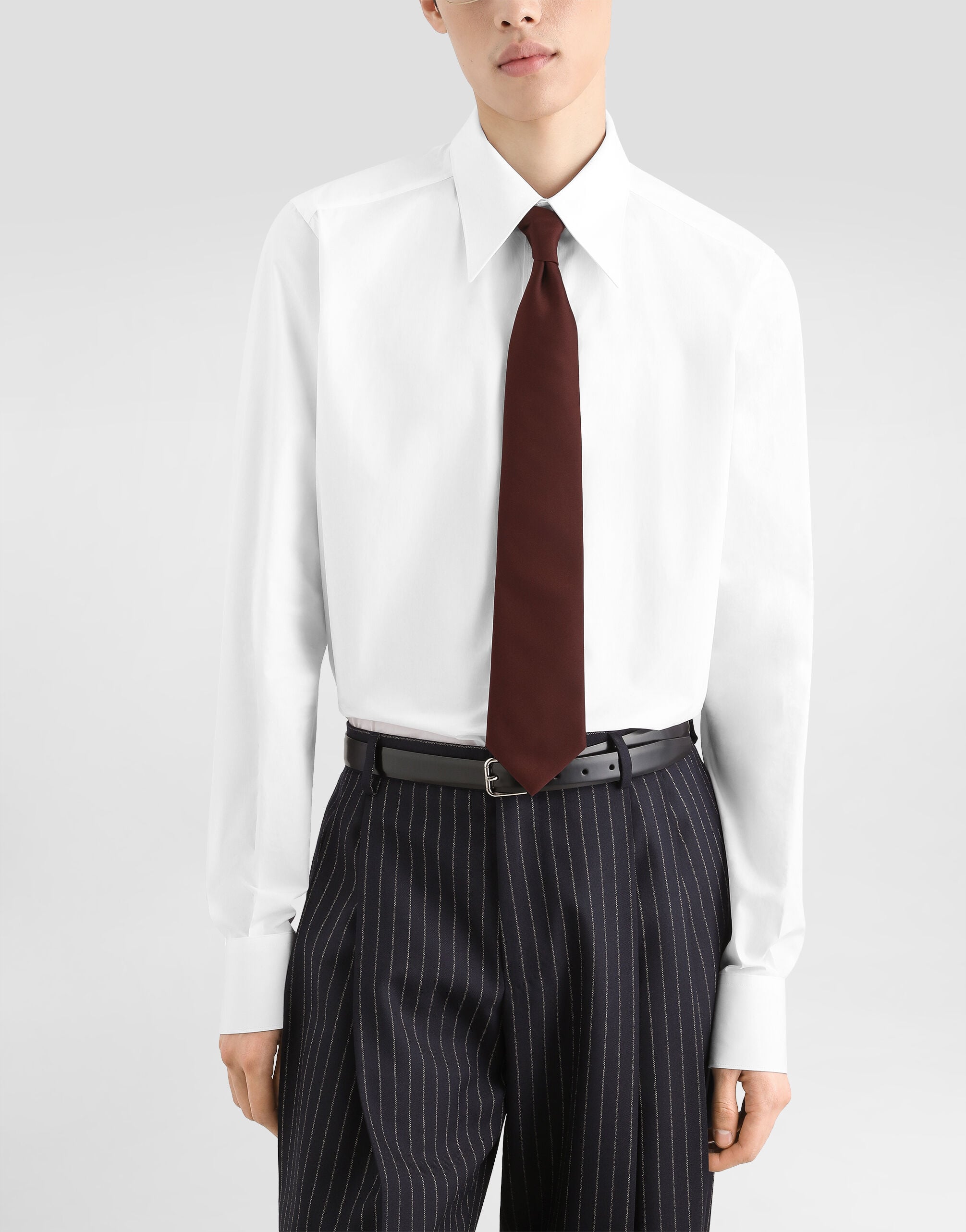 Bordeauxのメンズ サテン ジャカード ネクタイ | Dolce&Gabbana®