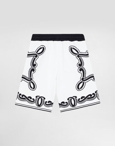 Dolce & Gabbana Bermudas de felpa con estampado Bandana Imprima L4JQU5II7FQ