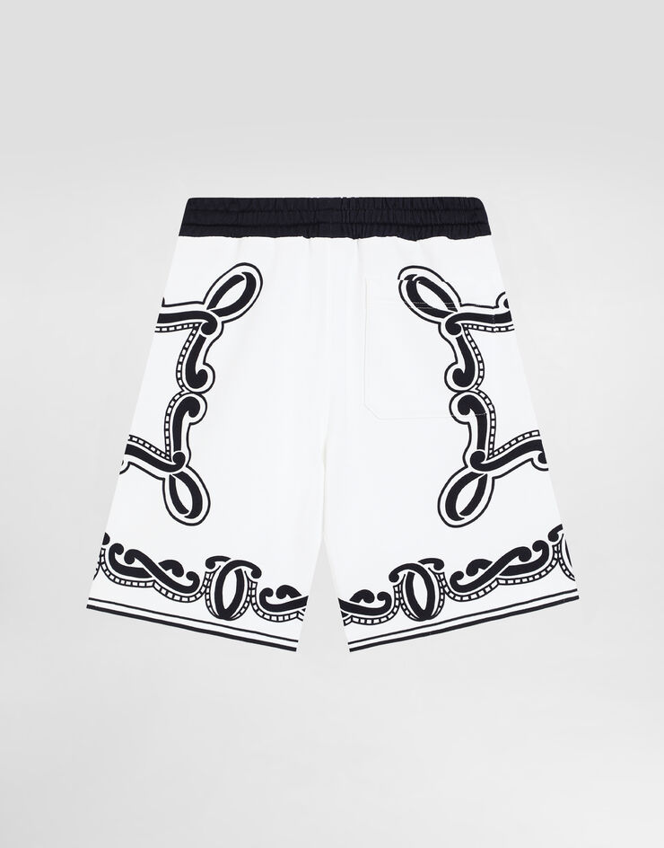 Dolce & Gabbana Bermudas de felpa con estampado Bandana Imprima L4JQU5II7FQ