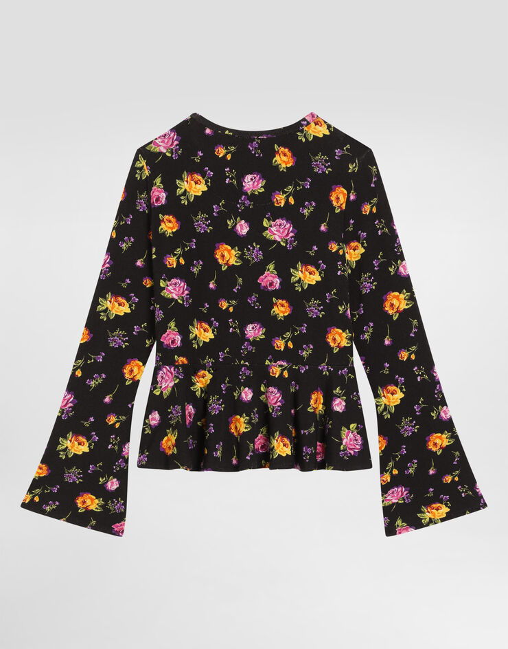 Dolce & Gabbana Small flowers-print jersey t-shirt Multicolor L5JTOCHSGAP