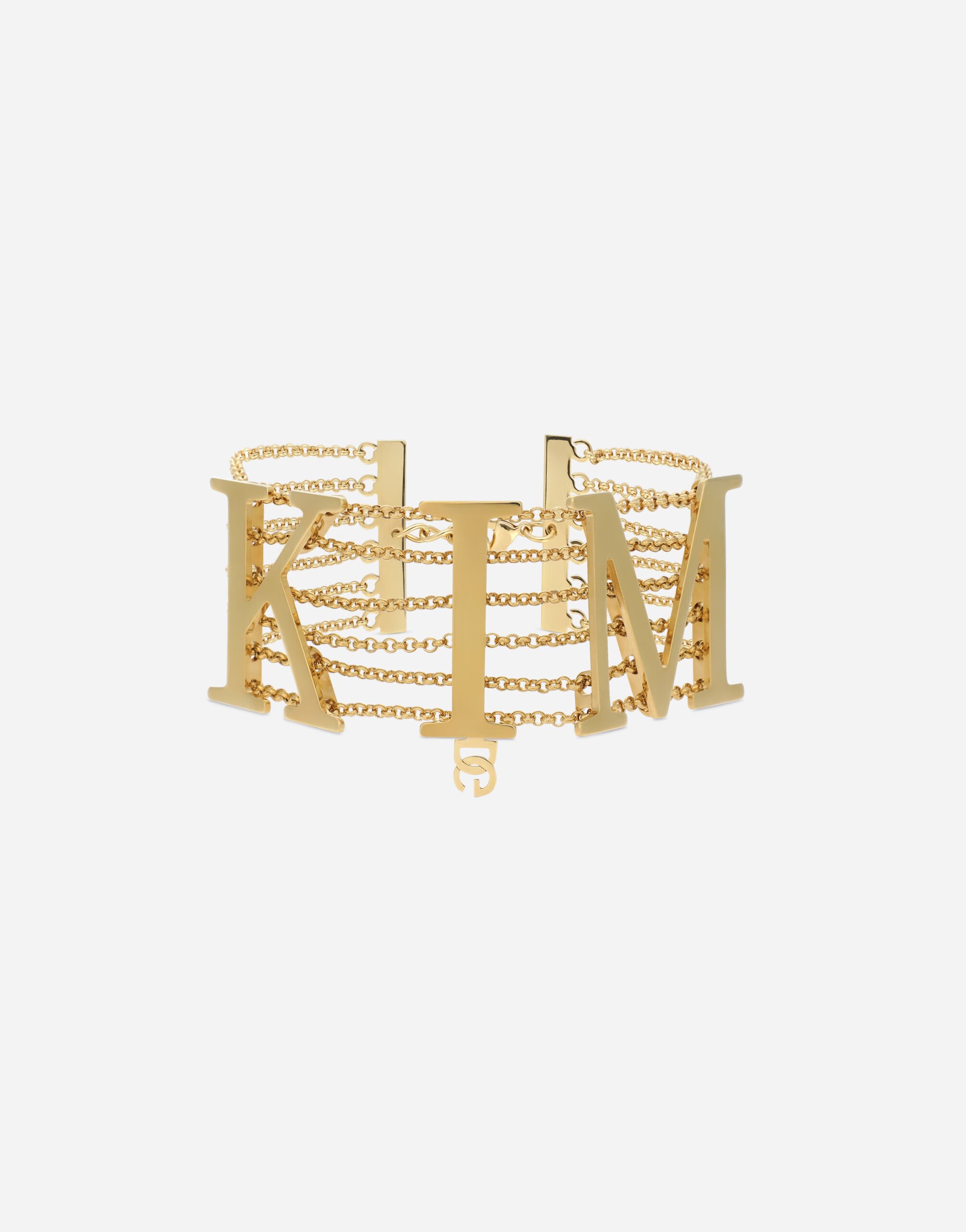 Dolce & Gabbana Semi-rigid "KIM" multi-chain choker Yellow Gold WELD2GWDPY1
