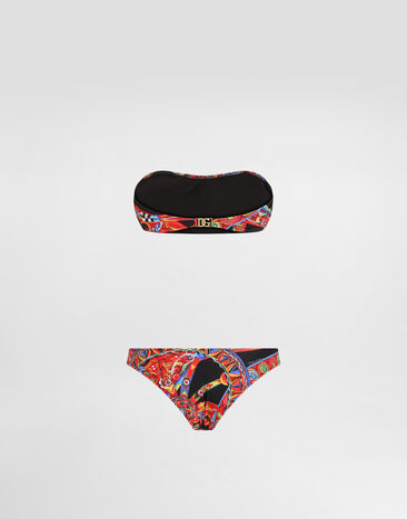 Dolce & Gabbana بيكيني باندو بطبعة كارّيتّو Multicolor O8C09JON0HE
