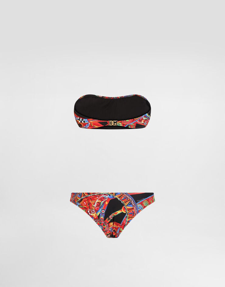 Dolce & Gabbana بيكيني باندو بطبعة كارّيتّو Multicolor O8C09JON0HE