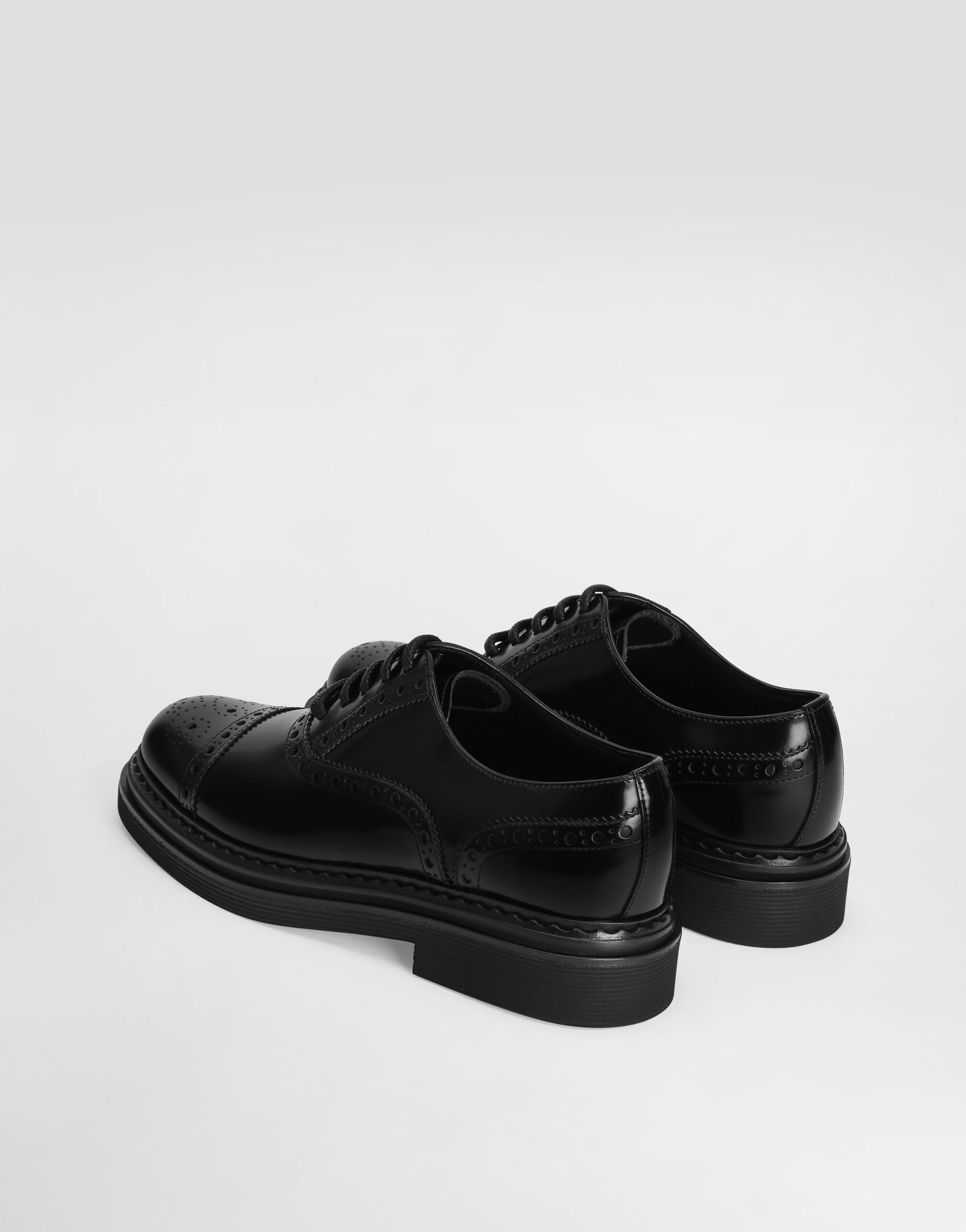 Brushed calfskin lacing in Black for Women | Dolce&Gabbana®