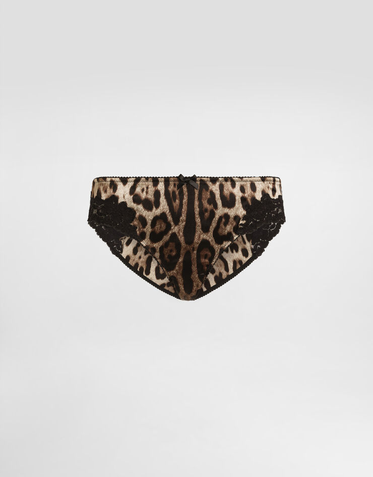 Dolce & Gabbana Leo-print satin briefs Dolce & Gabbana Leo-print satin briefs Print O2E32TON09X