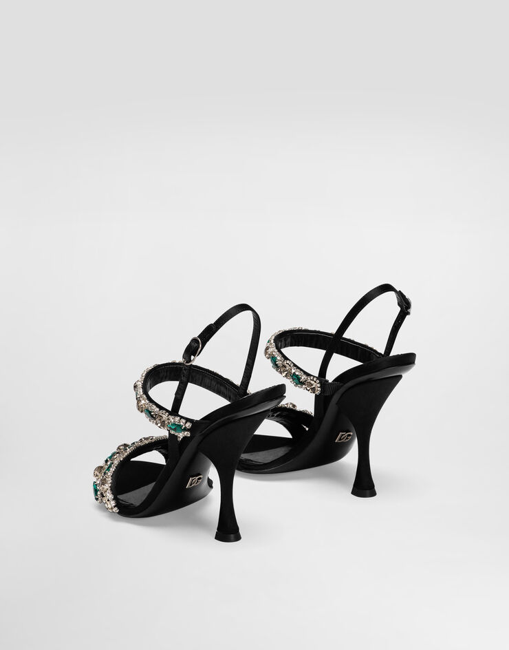 Dolce & Gabbana Sandals with embroidery Black CR1931AX140