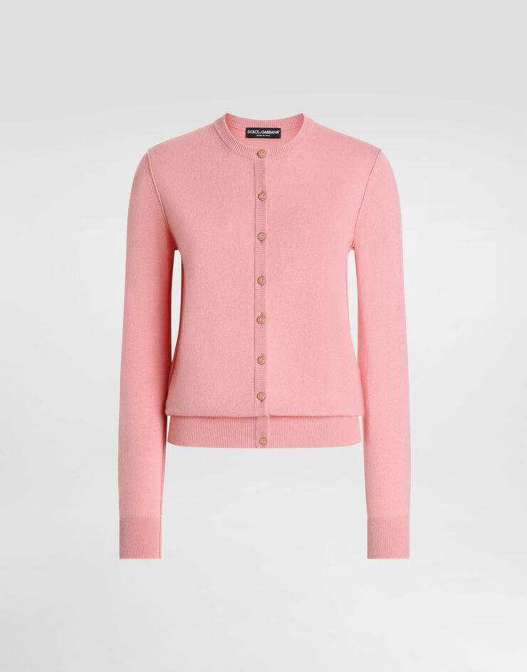 Dolce & Gabbana Cashmere cardigan with inside-out seams Pink FXV05TJBW0B