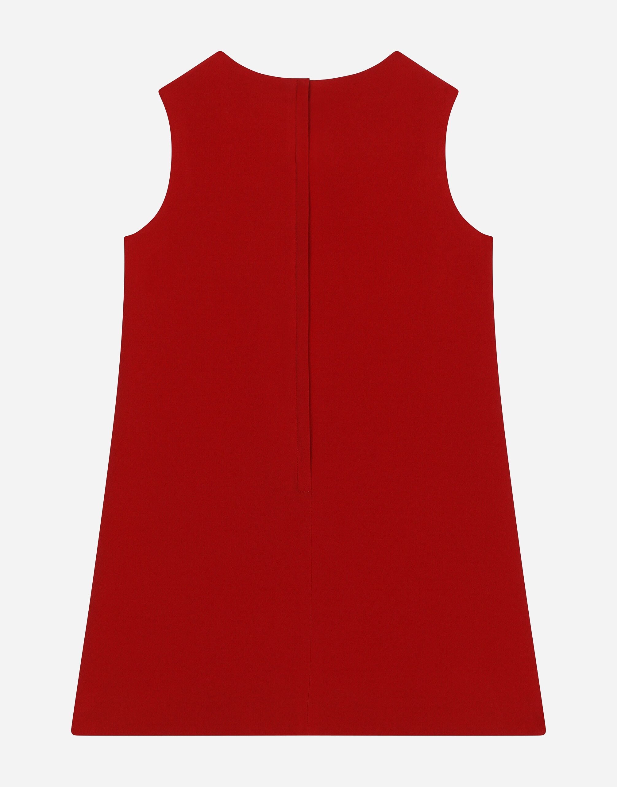 Sleeveless cady dress with DG patch in Red for Girls