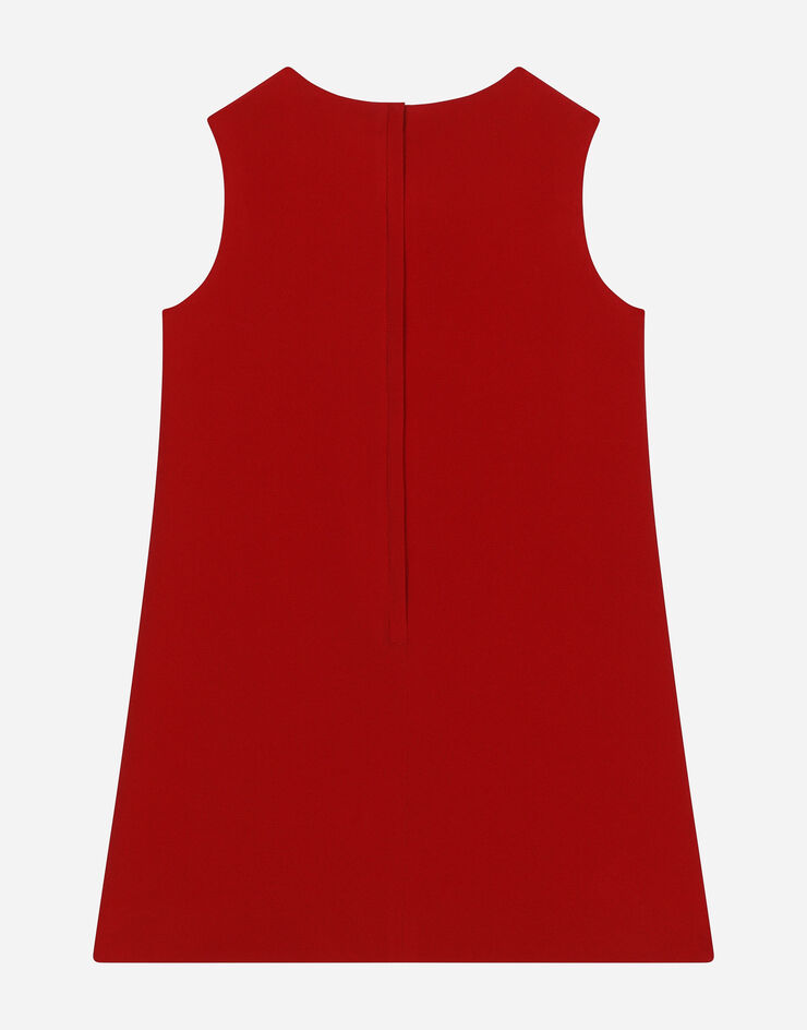 DolceGabbanaSpa Sleeveless cady dress with DG patch Red L53DP3G7K7J