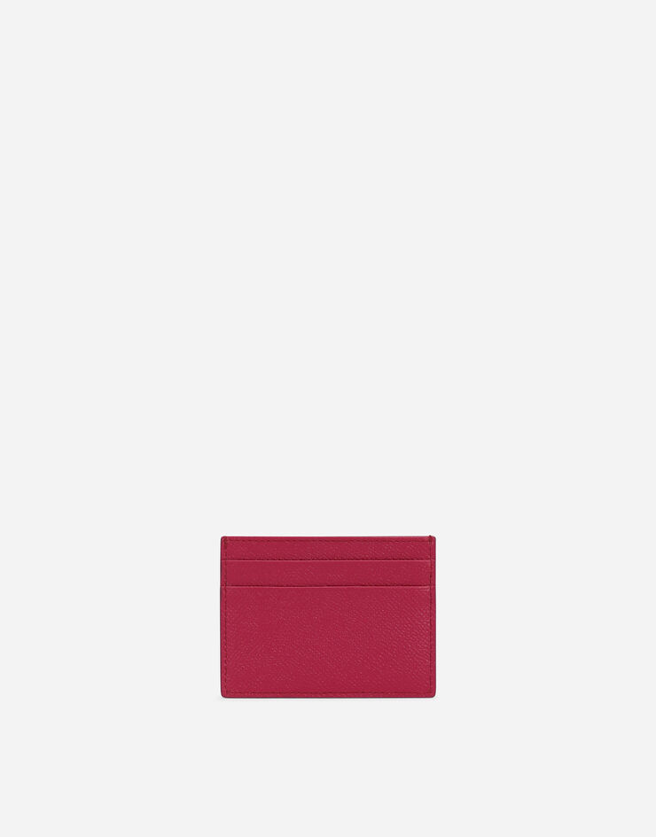 Dolce & Gabbana 도핀 카프스킨 카드 홀더 푸시아 핑크 BI0330A1001