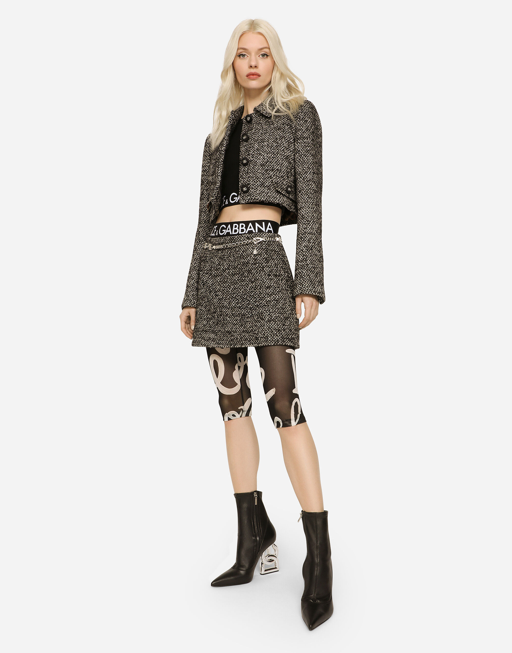 代引き人気 tweed speckled Cropped jacket Women for Multicolor in ジャケット・アウター