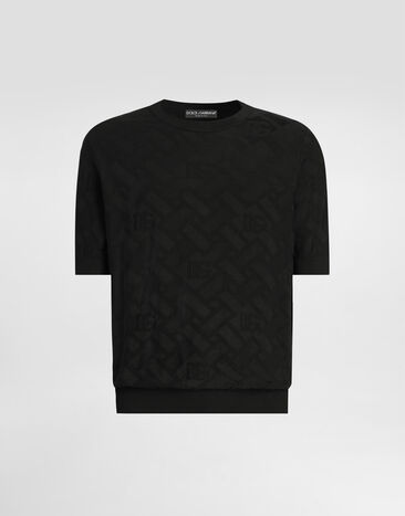 Dolce & Gabbana Micro-dot stitch silk pullover Black GXX03TJBSOC