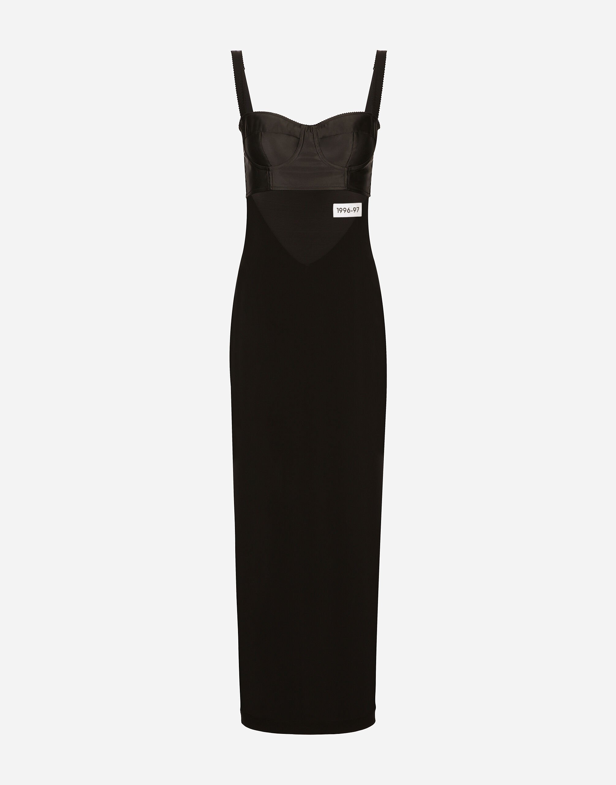 KIM DOLCE&GABBANA Organzine calf-length corset dress in