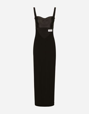 Dolce & Gabbana KIM DOLCE&GABBANA Organzine calf-length corset dress Pink F6DIHTFURAG