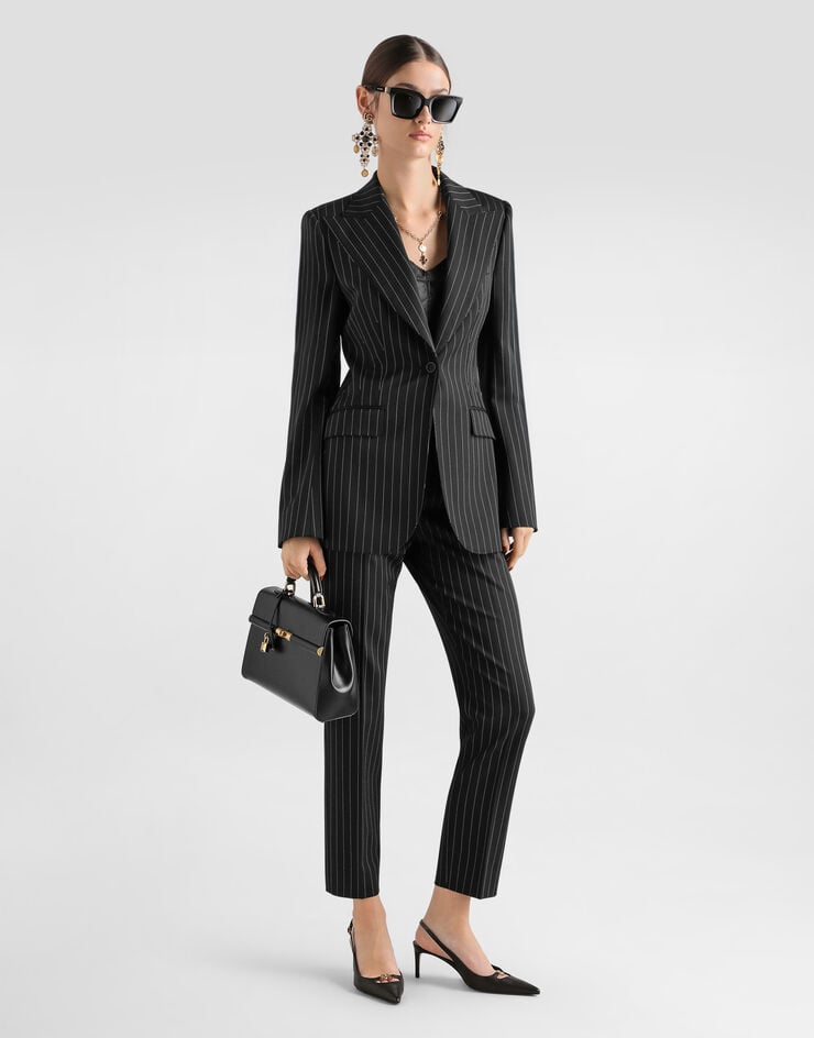 Dolce & Gabbana Turlington single-breasted jacket in pinstripe wool Multicolor F29QGTFRZAT