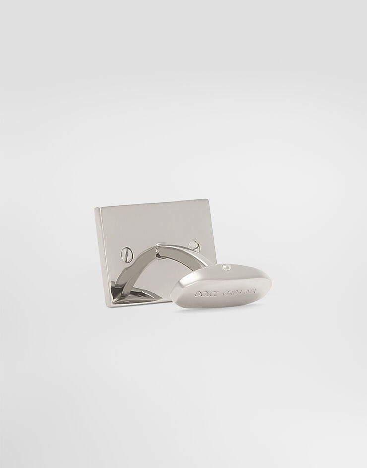 Dolce & Gabbana Cufflinks with Dolce&Gabbana logo tag Silver WFP1T1W1111