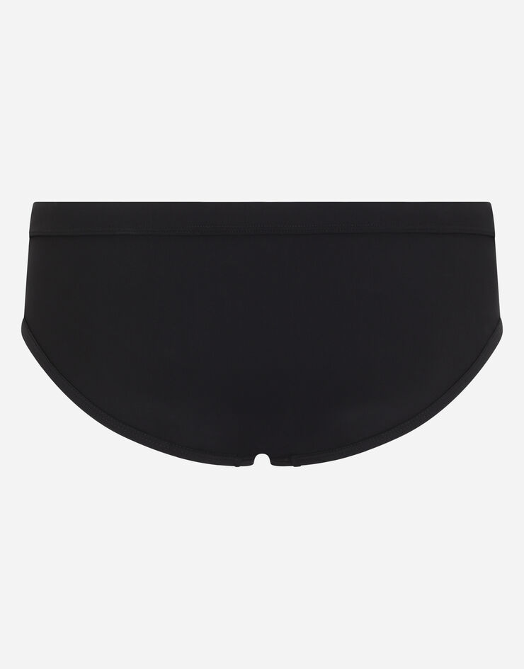 Dolce & Gabbana Drap de plage en éponge à imprimé lion mix Noir M4A51JFUGA2