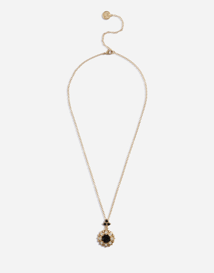 Dolce & Gabbana Necklace with rhinestone pendant ЗОЛОТОЙ WNM2D1W1111