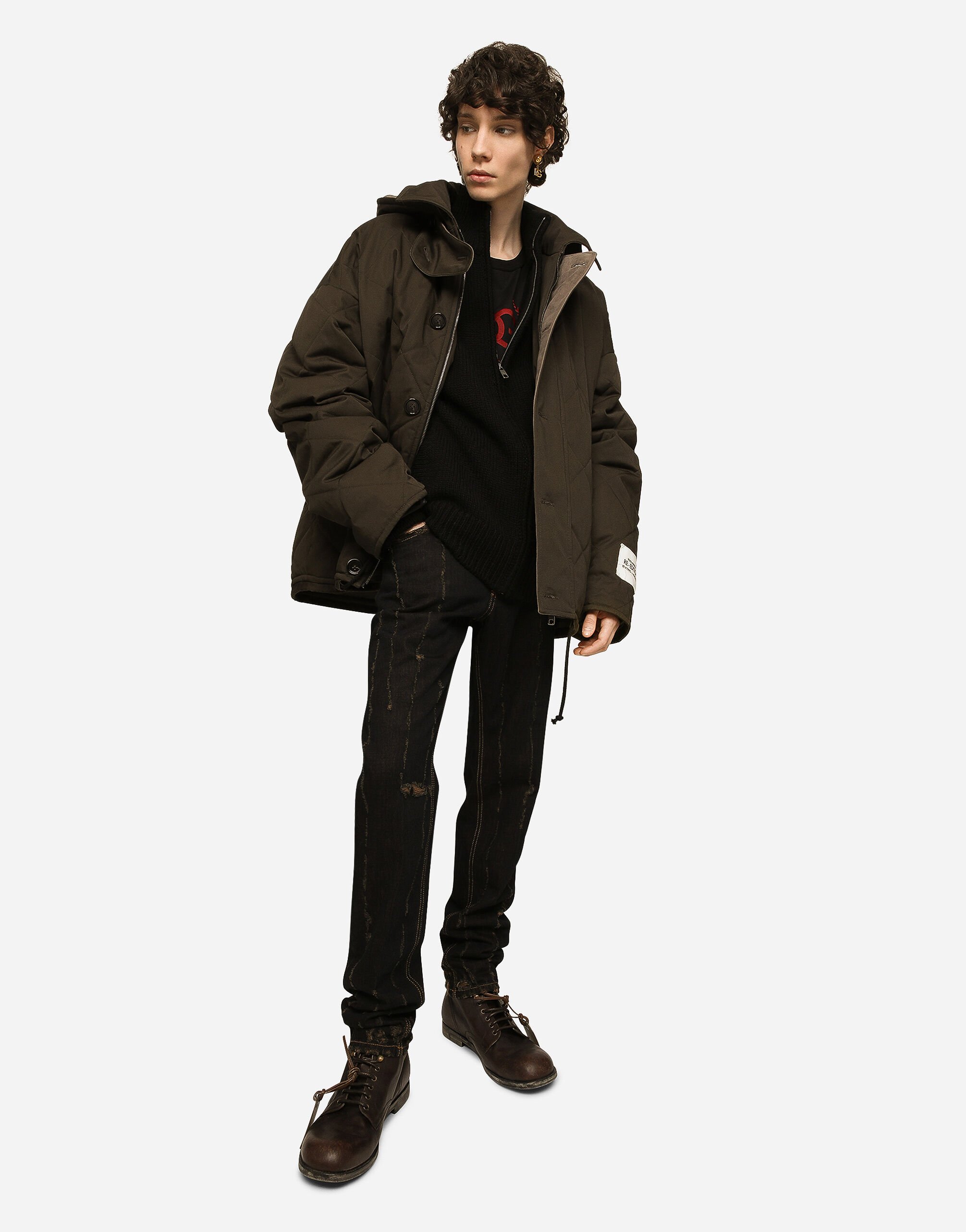 Dolce and gabbana quilted jacket cheap