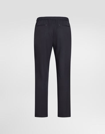 Dolce & Gabbana Technical wool jogging trousers Blue GP264TFUZFG
