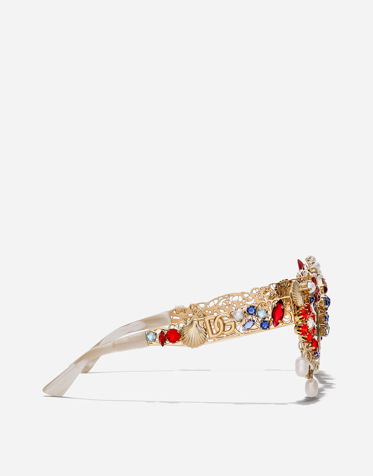 Dolce & Gabbana نظارة شمسية كابري ذهبي VG2313VM25A