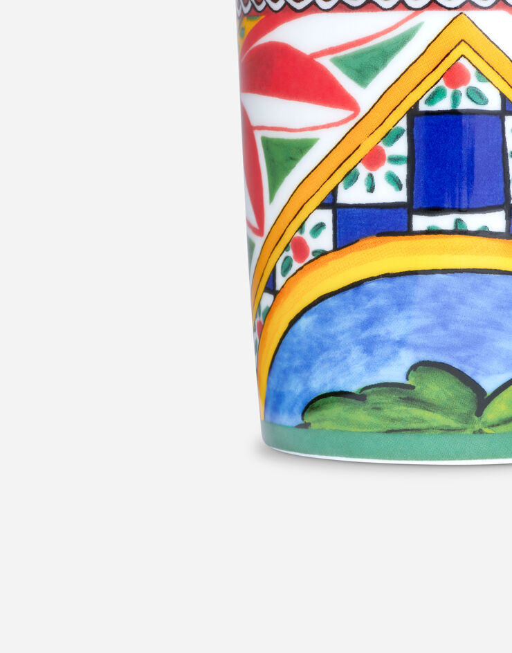 Dolce & Gabbana Porcelain Water Glass Multicolor TCB031TCA16