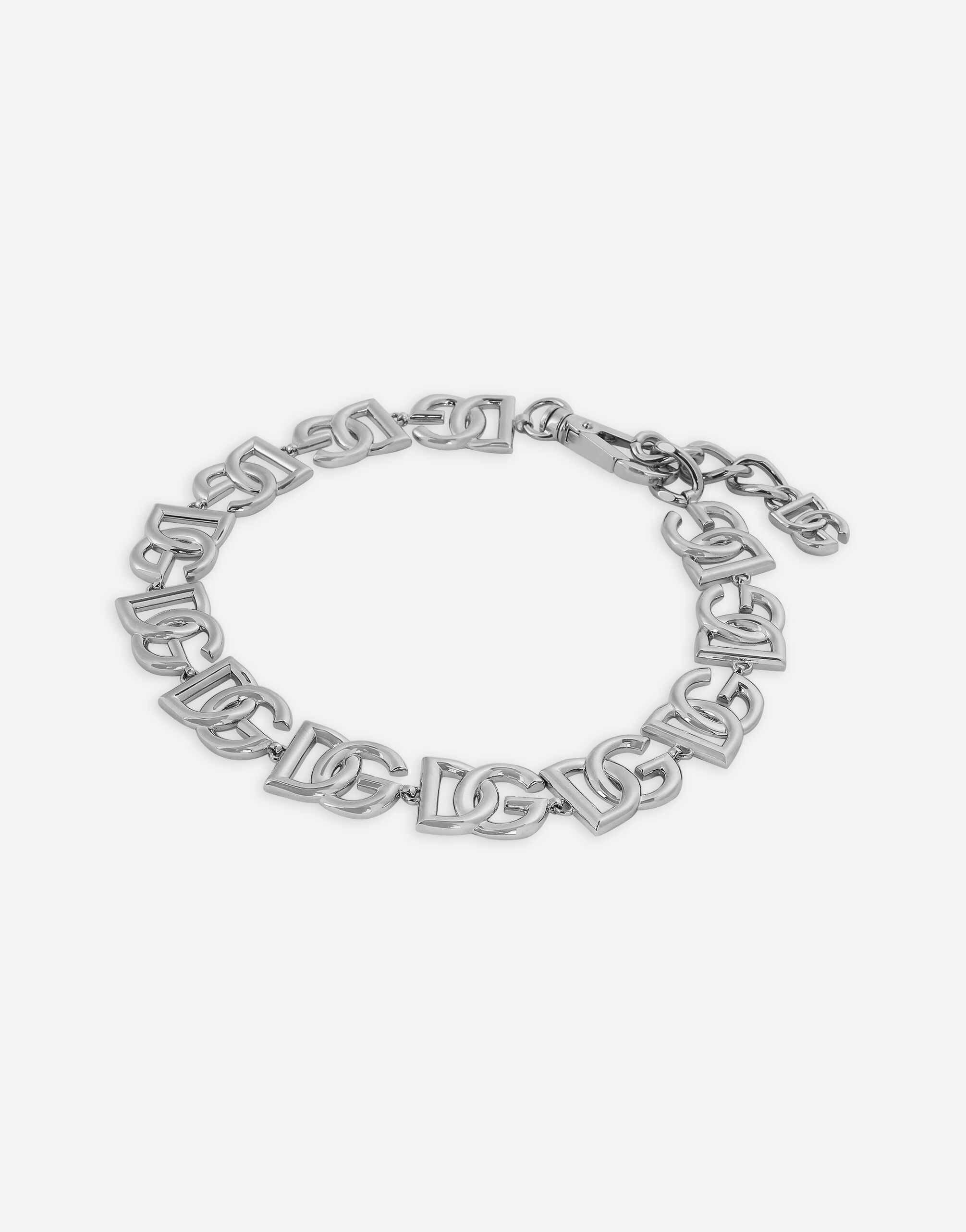 DOLCE&GABBANA♡ シルバー 'DG' Logo リンク チョーカー シルバーのメンズ チョーカーネックレス DGロゴ | Dolce&Gabbana®