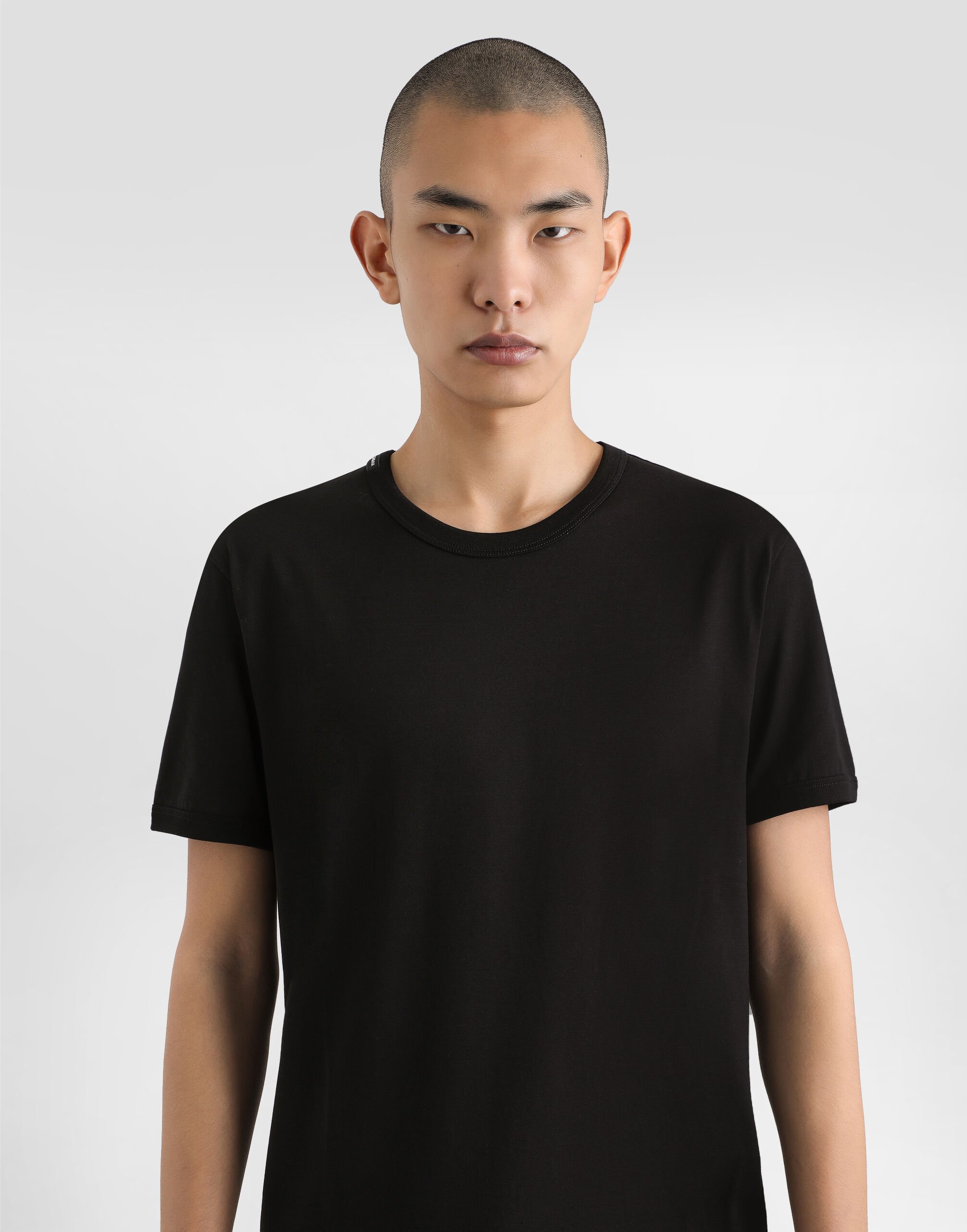 Tシャツ・カットソー DOLCE & GABBANA Men T-shirt Black G8SX0ZG7PIY N0000 T-shirt in cotton in Black for Men | Dolce&Gabbana®