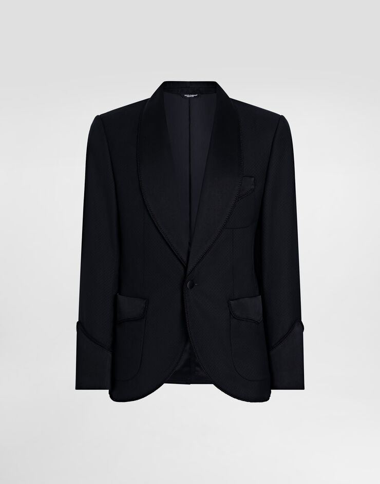 Dolce & Gabbana Einreihige Jacke aus Wolle Mehrfarbig G2UO1TFM2GR