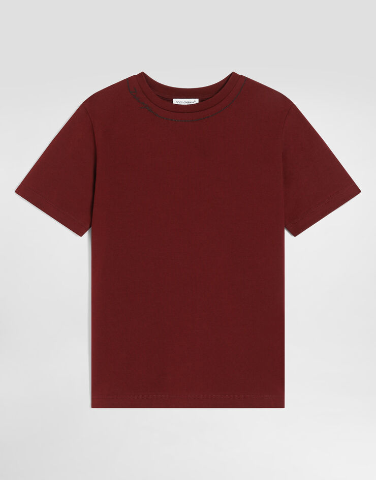Dolce & Gabbana Jersey t-shirt with logo Dolce & Gabbana Jersey t-shirt with logo Bordeaux L4JTHUG7QK1